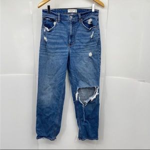 Abercrombie & Fitch Curve Love The Ankle Straight Ultra High Rise Jeans 29